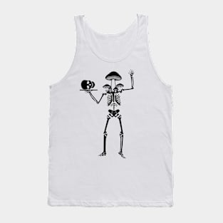 Mushroom Skeleton Skull Trippy Tank Top